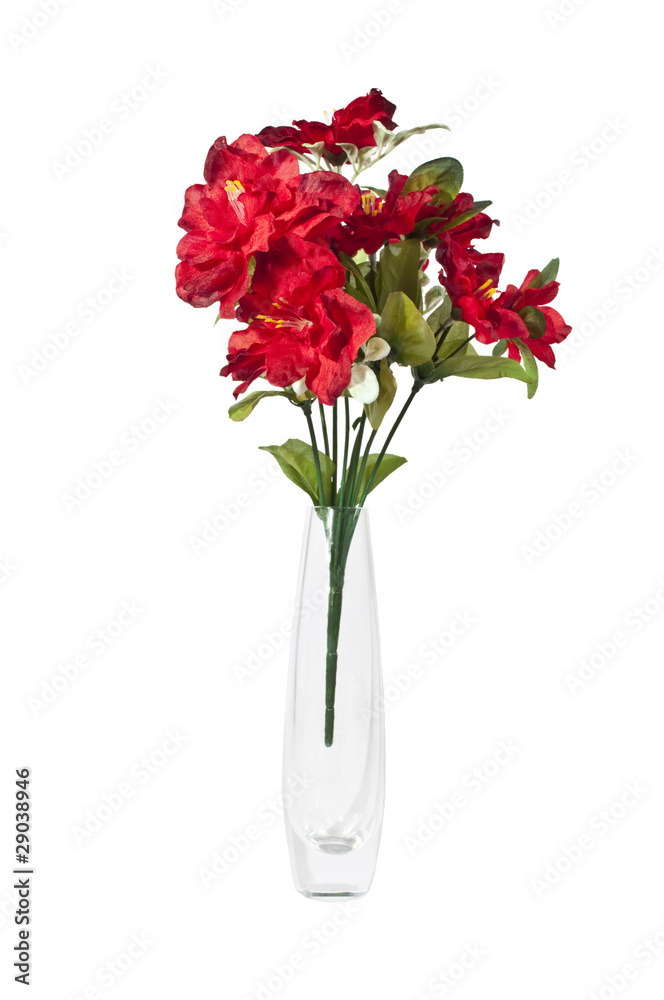 Artificial Flowers in Glass Vase Artificial Flowers in Glass Vase