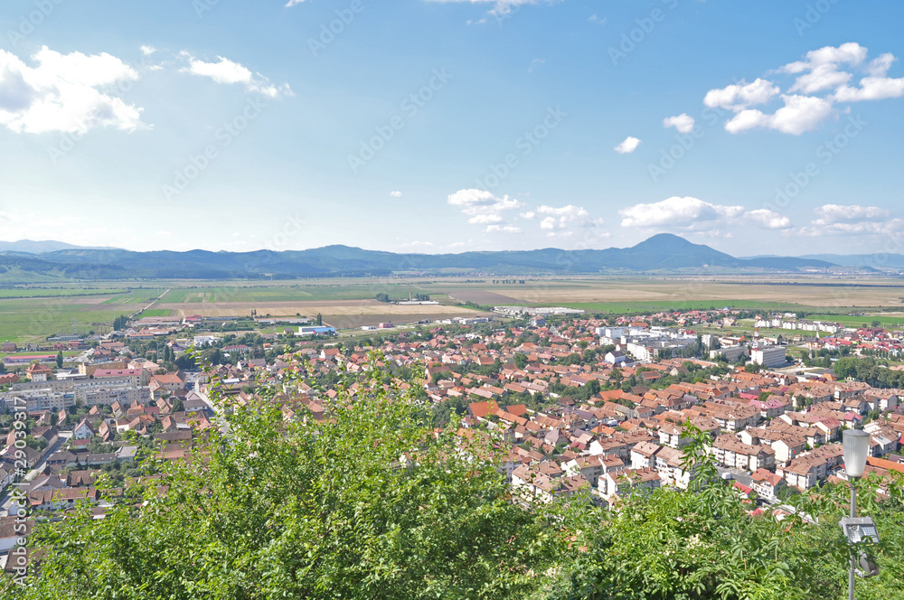 Rasnov city viewed from the fortress
