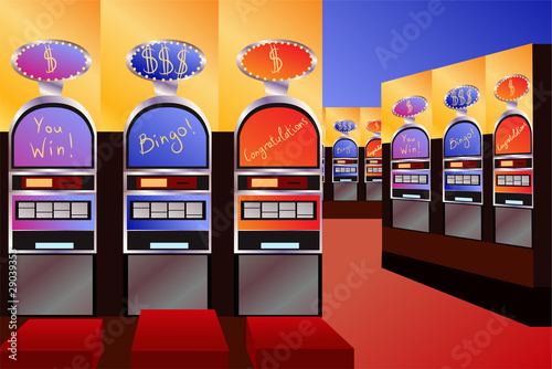 empty money casino interior vector