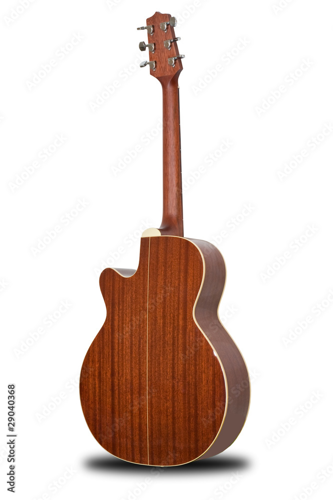 Fototapeta premium Acoustic guitar isolated on white background