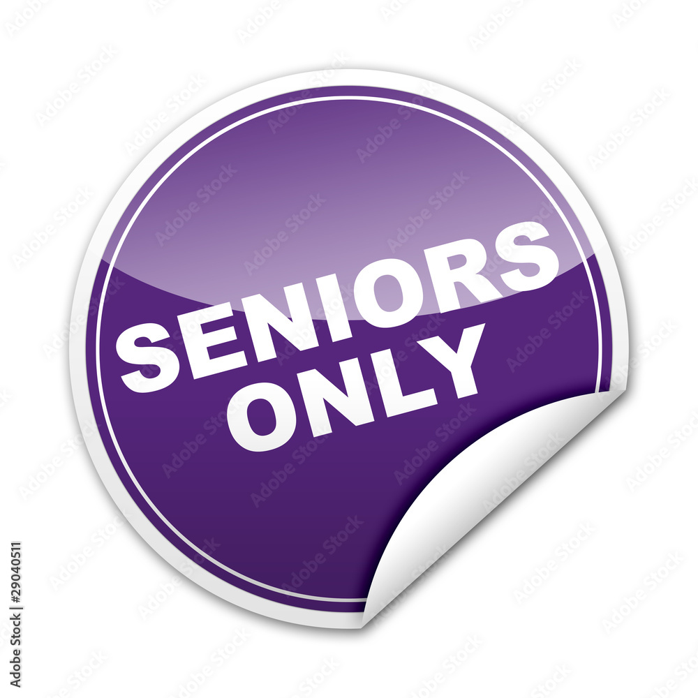 Pegatina SENIORS ONLY con reborde Pegatina SENIORS ONLY con reborde