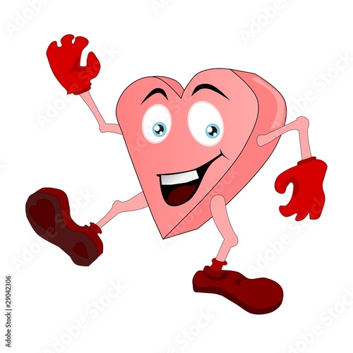 Cheerful heart shaped box