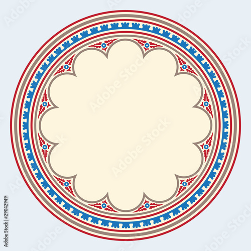 Heraldic ornamental frame in medieval style