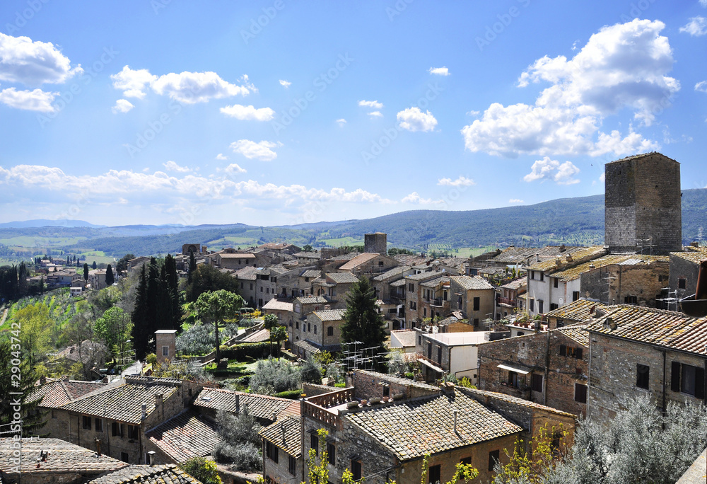 San Gimignano medieval village in Tuscany, italy