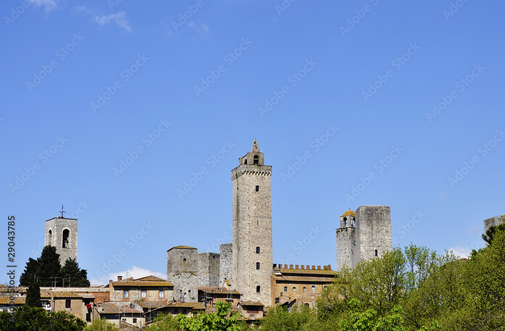 San Gimignano medieval village in Tuscany, Italy