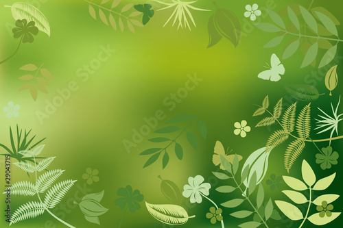 Abstract Green Nature Pattern