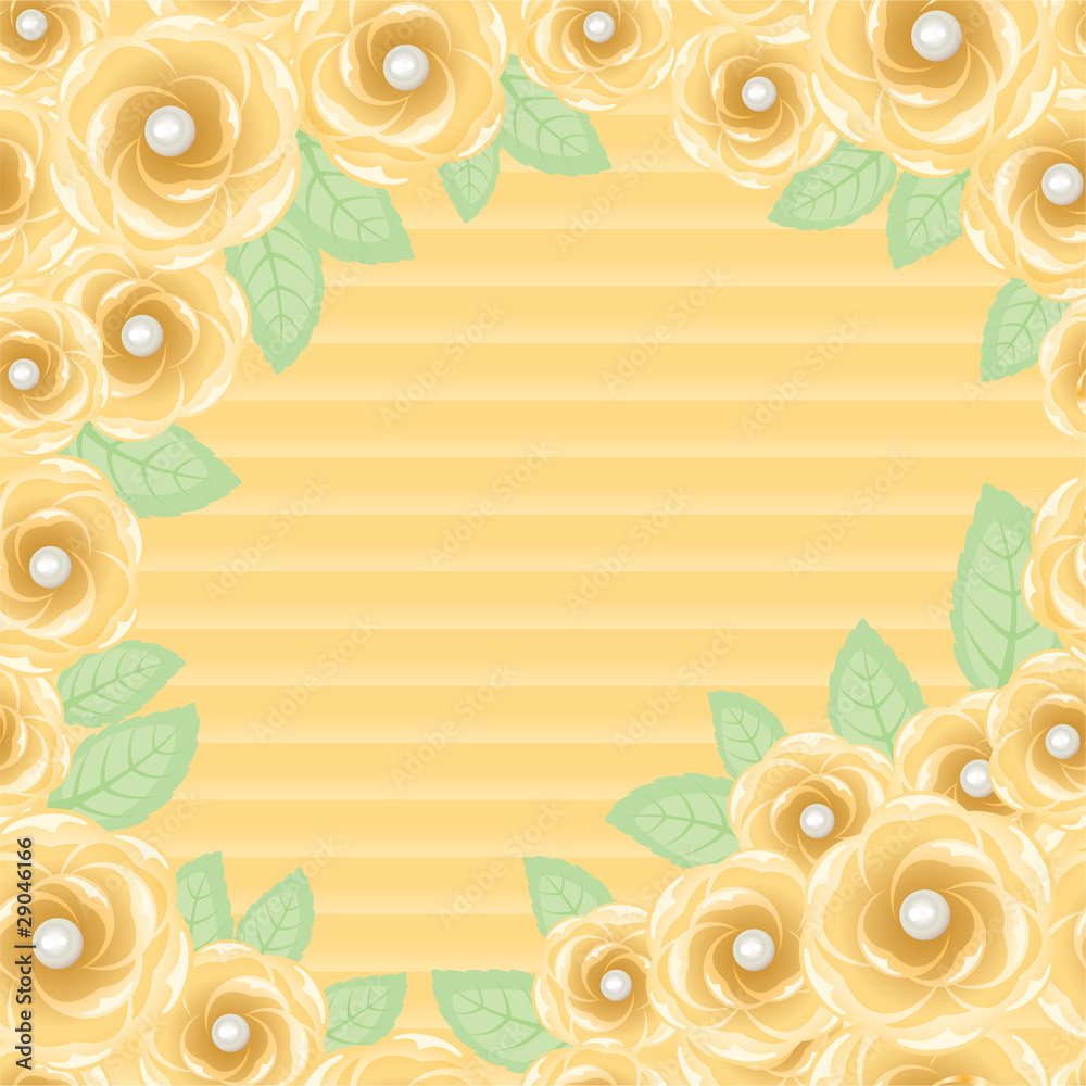 Obraz premium Yellow roses frame