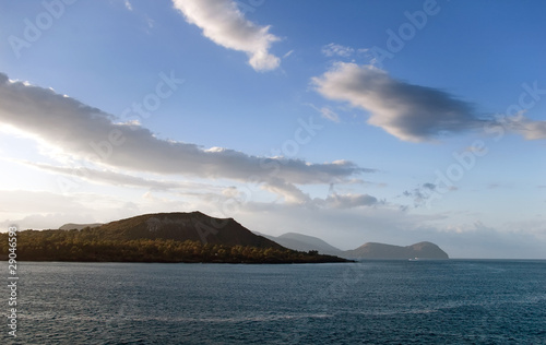 Sea view of Lipari islands, Italy