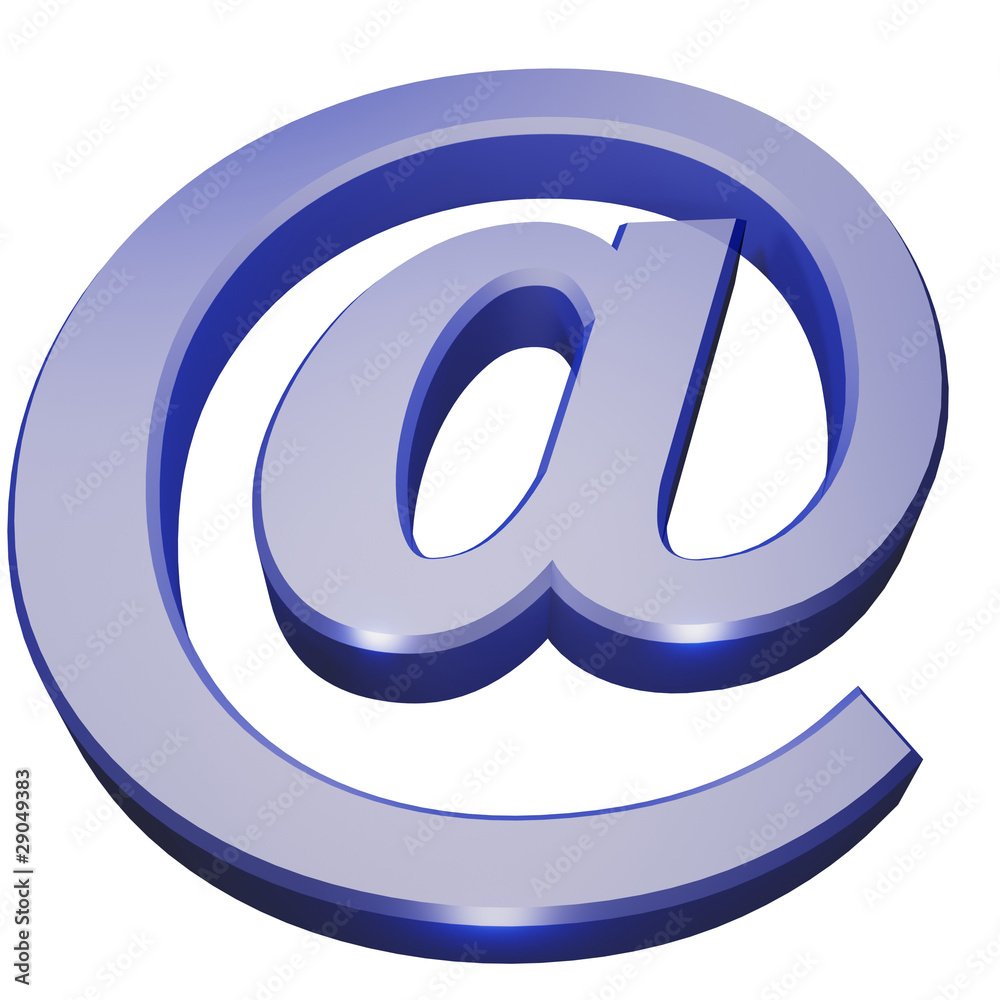 @ symbol in translucent blue @ symbol in translucent blue