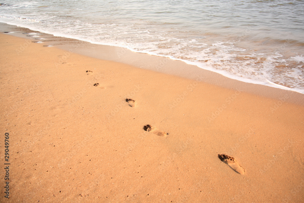 Footprints in the sand Goa Footprints in the sand Goa