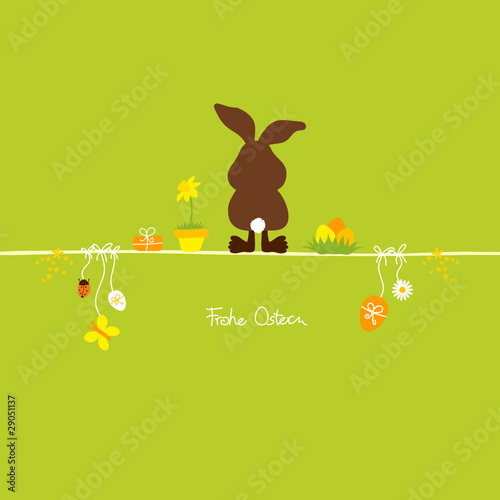 Stehender Osterhase & Symbole