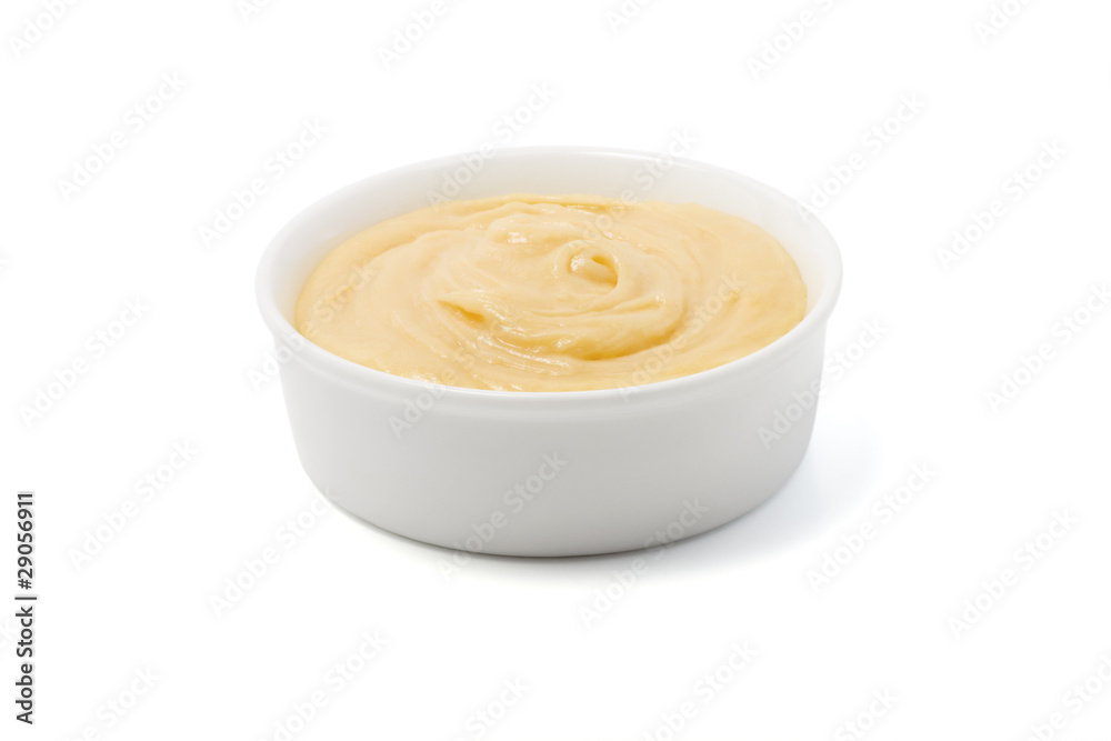 Cream in white bowl Cream in white bowl