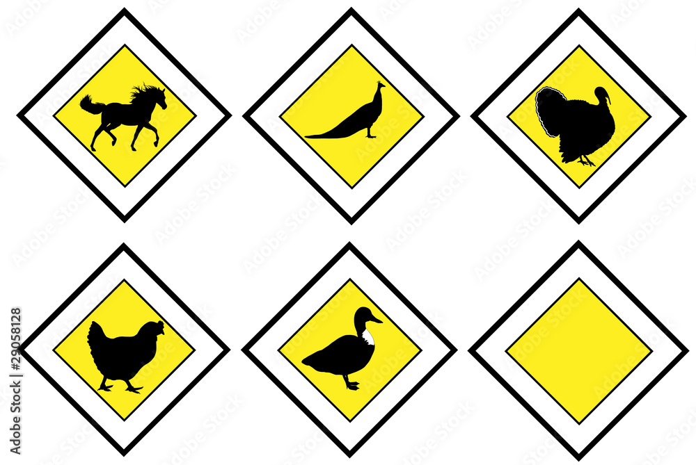 Animal priority signs Animal priority signs