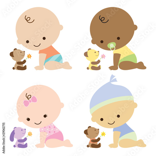 Babies with Teddy Bears