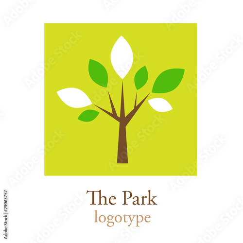 Logo tree in the park # Vector