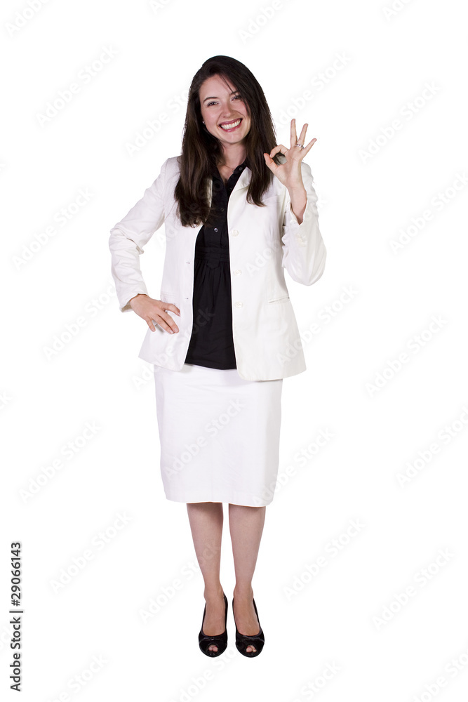 Beautiful Girl Giving the OK Sign Beautiful Girl Giving the OK Sign