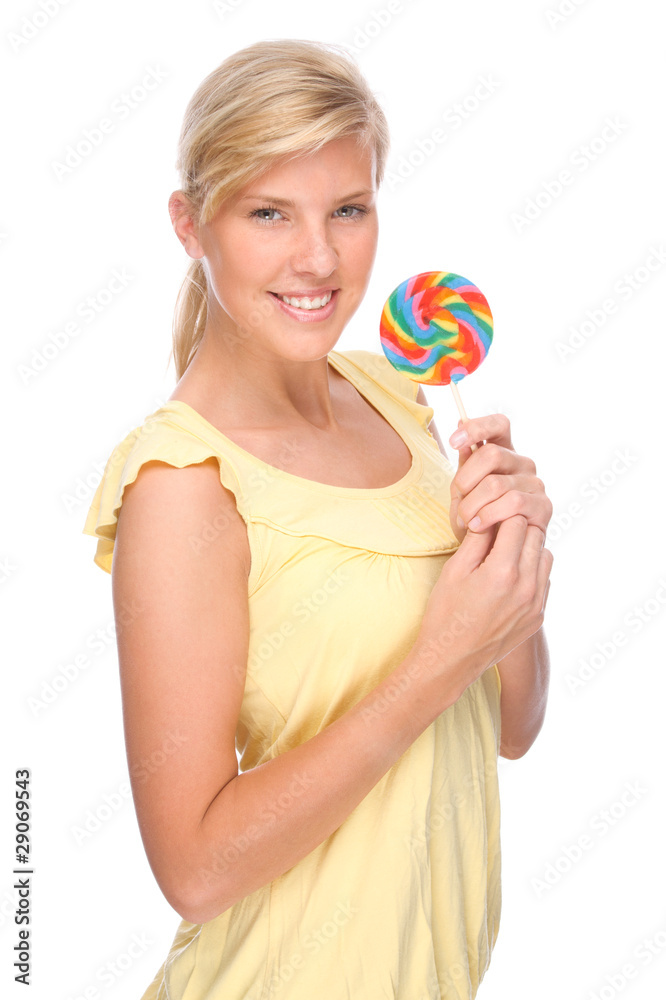 Woman with sweets Woman with sweets