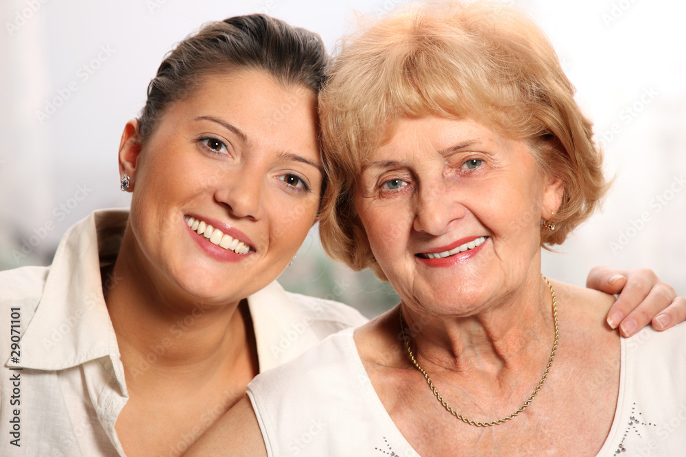 Grandma and grandaughter Grandma and grandaughter
