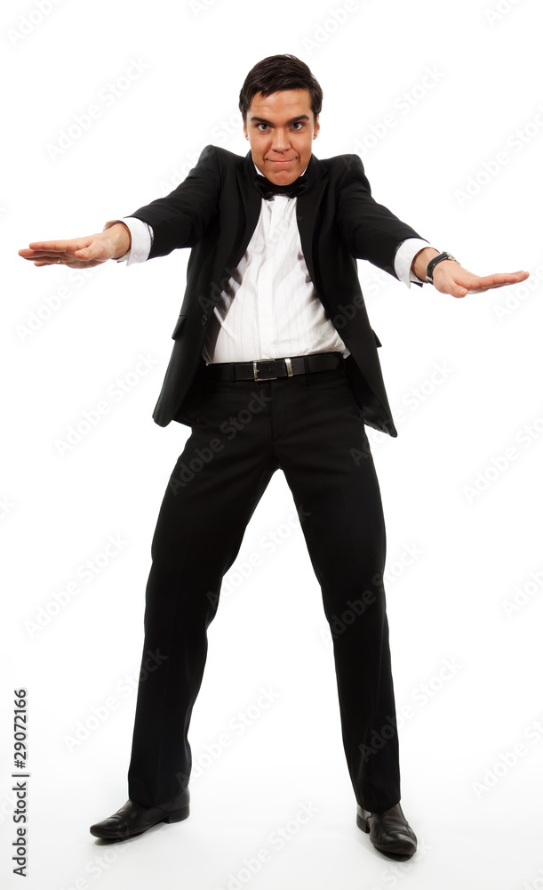 Surprised business man with grimace Surprised business man with grimace