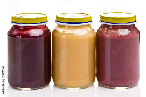 baby food in glass jar