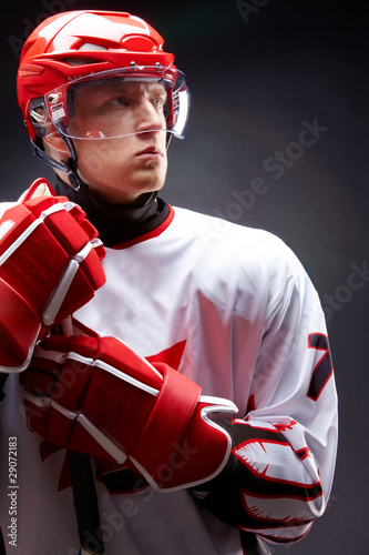 Hockey man photo