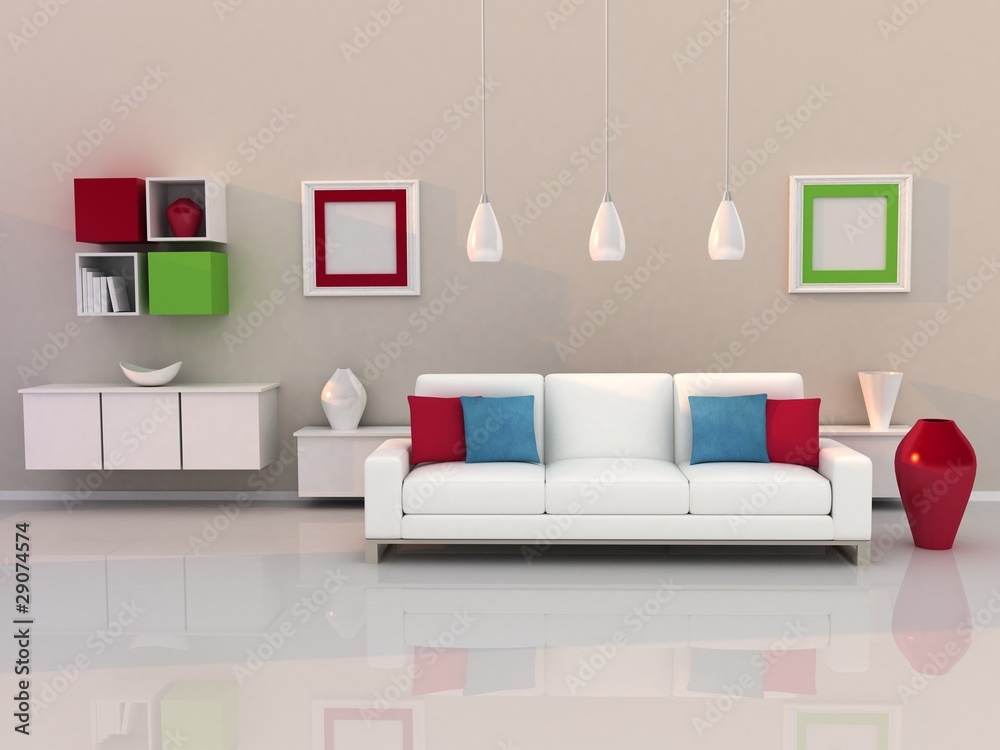 Obraz premium Interior of the modern room, study room