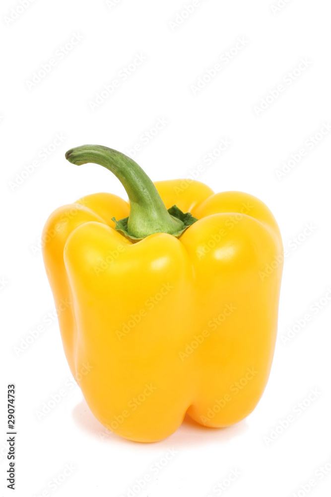 Sweet Yellow Bell Pepper isolated on white background Sweet Yellow Bell Pepper isolated on white background