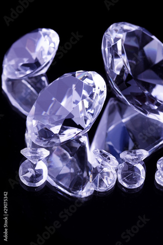 Gemstones on mirror