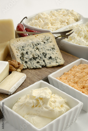 Different cheeses varieties