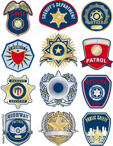 police vector badges