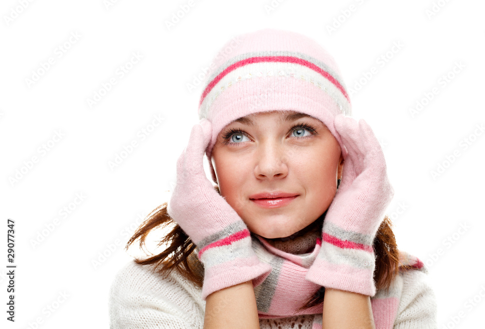 Beautiful woman wearing winter clothes Beautiful woman wearing winter clothes