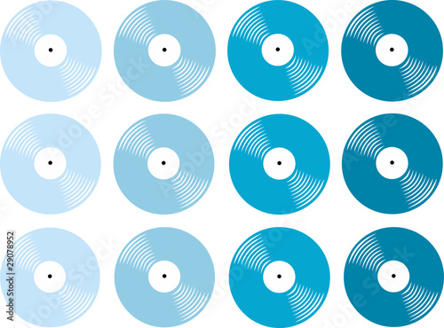 Blue Vinyl Records T-Shirt Pattern