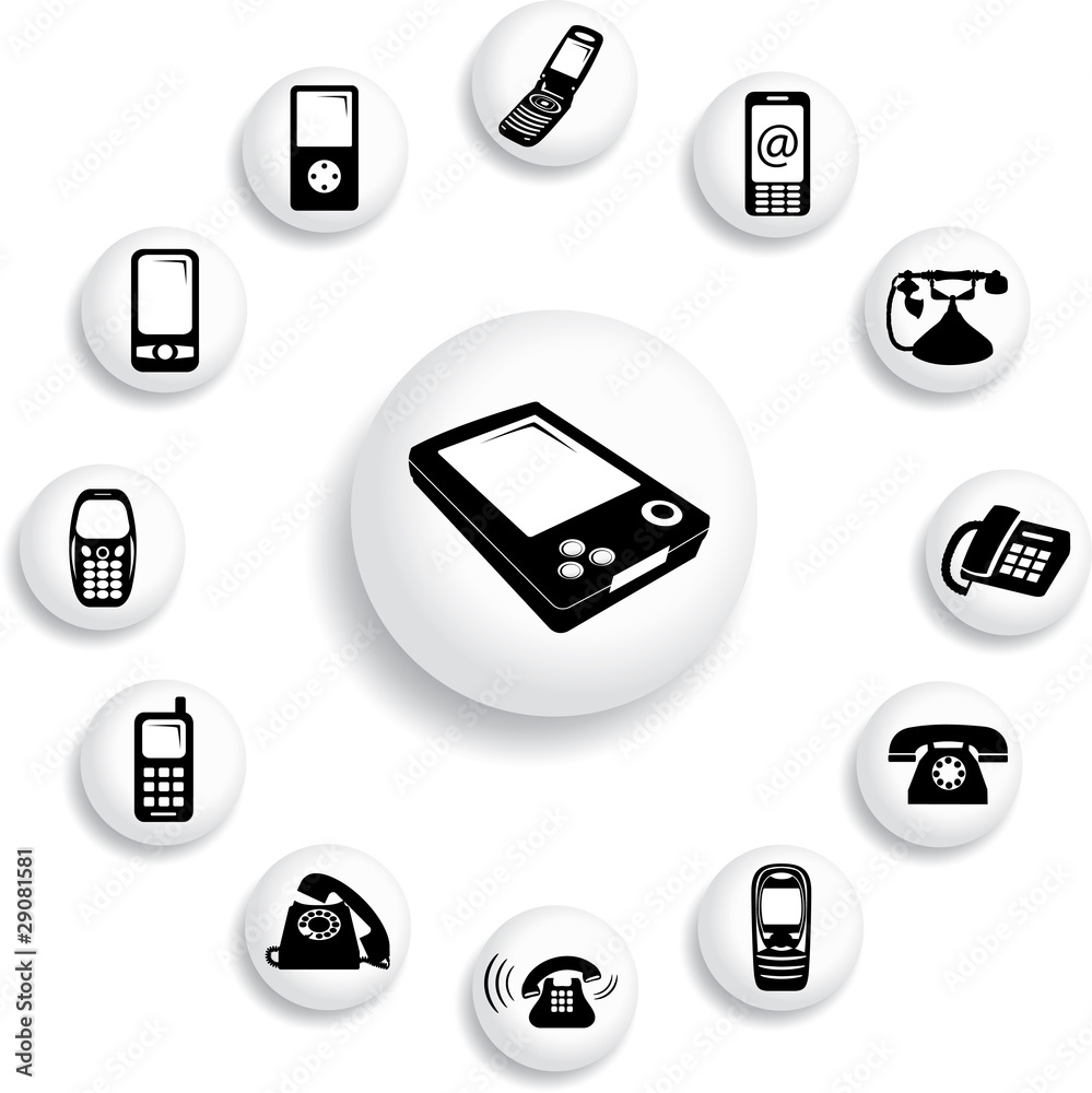 Set buttons - 134_B. Phones Set buttons - 134_B. Phones