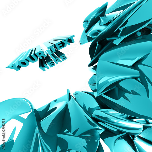 Blue abstraction like a liq...