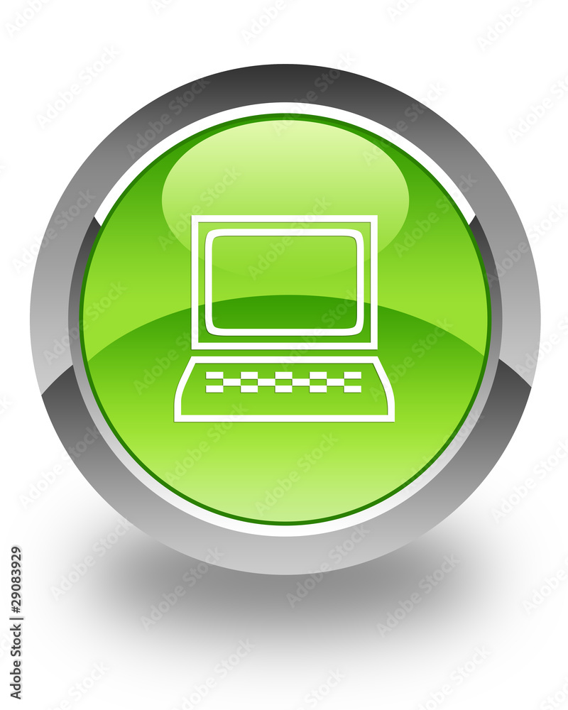 computer adjust monitor and keyboard icon on green button computer adjust monitor and keyboard icon on green button