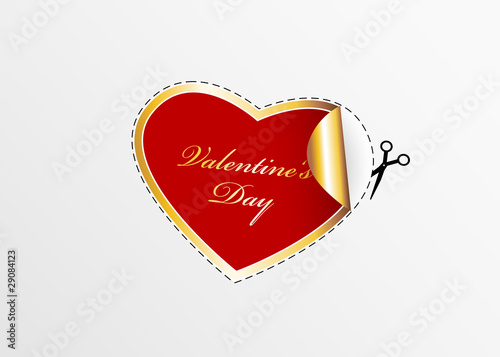 Red valentine heart.