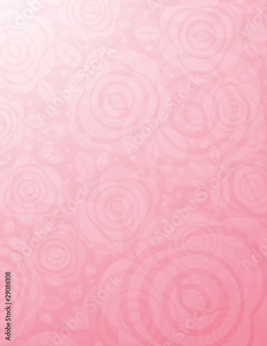 background with many pink roses © sunnyfrog