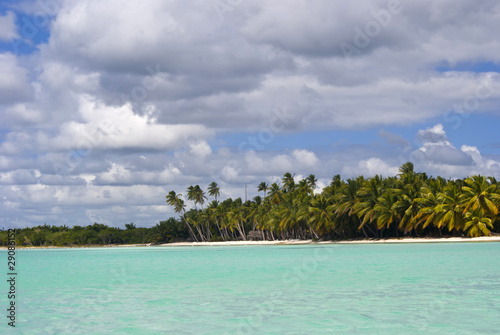 Blue lagoon near Saona island