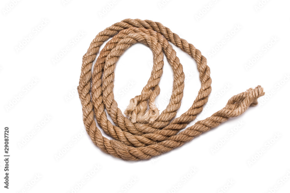 Rope on a white background Rope on a white background