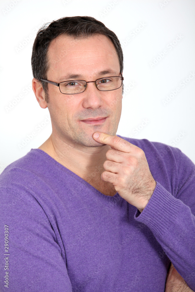 Portrait of handsome man wearing eyeglasses Portrait of handsome man wearing eyeglasses