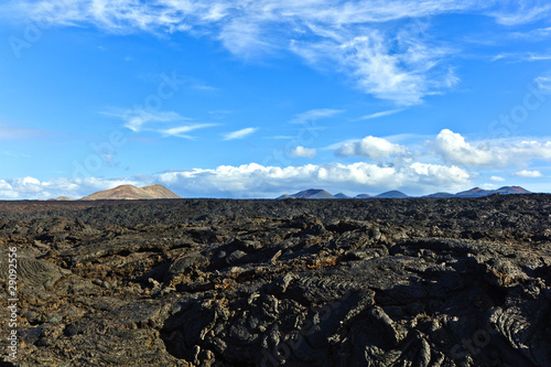 Stones of volcanic flow give a beautiful  structure