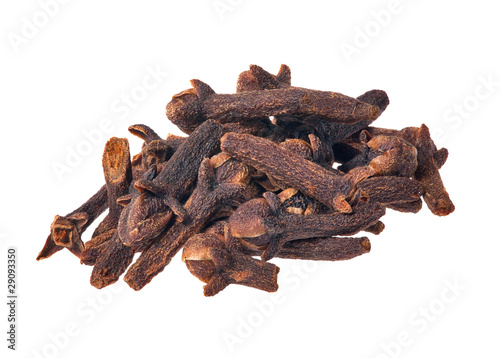 clove heap isolated on white