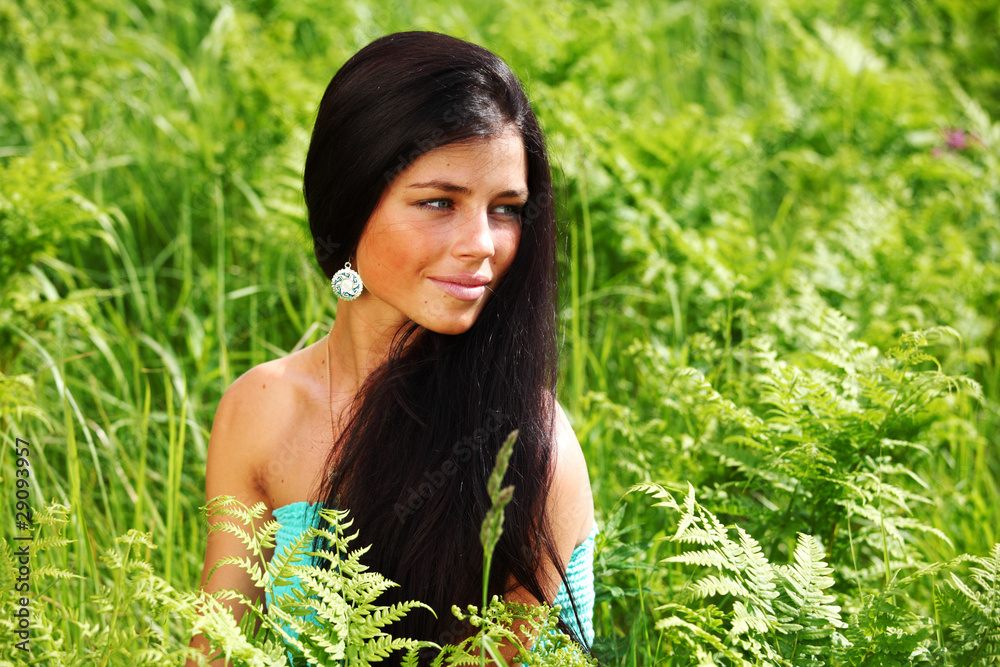 woman on flower field woman on flower field