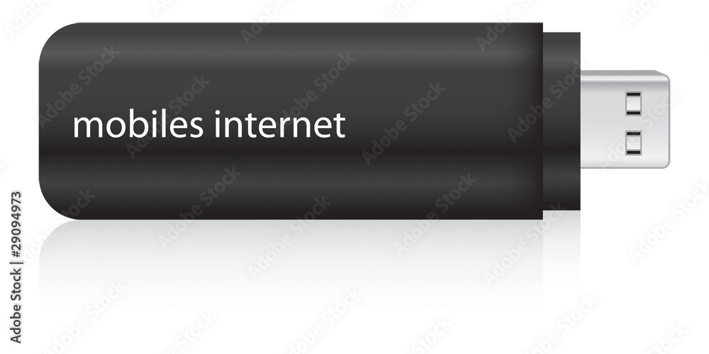 USB Stick schwarz mobiles internet vector de Stock | Adobe Stock