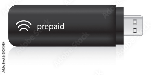 USB Stick schwarz prepaid logo
