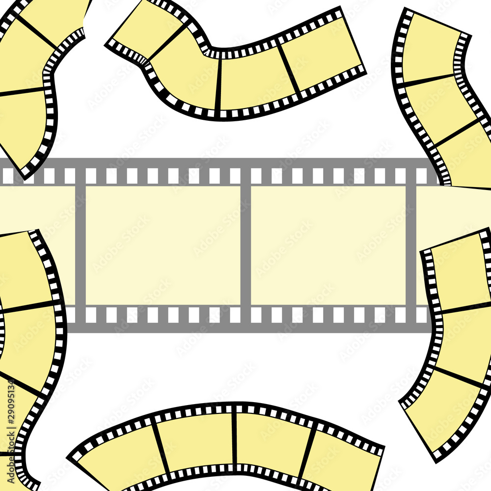 Fototapeta premium Background with yellow photo film