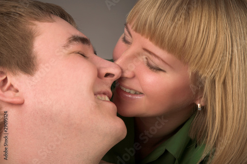 Young Couple Kissing
