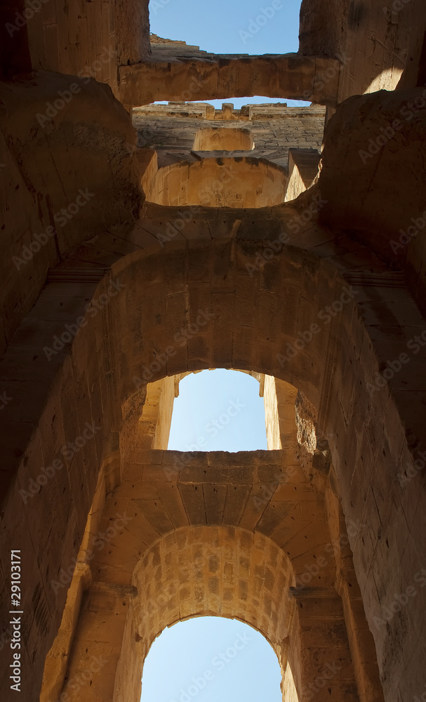 ruiny Koloseum w El Djem, Tunezja