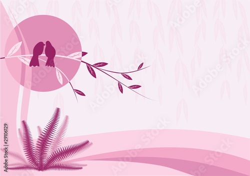 floral decor with birds