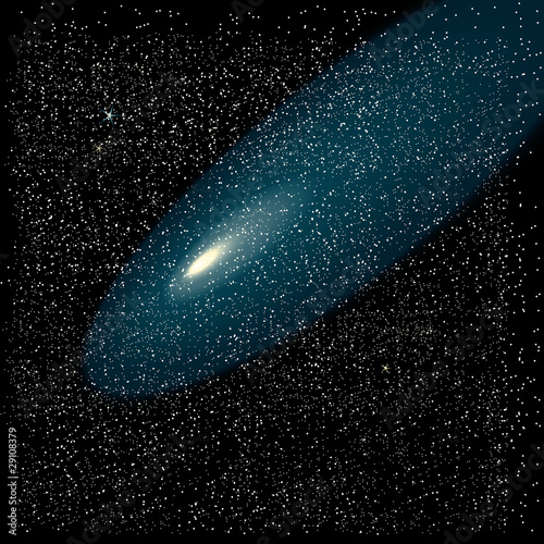 Comet in the night sky